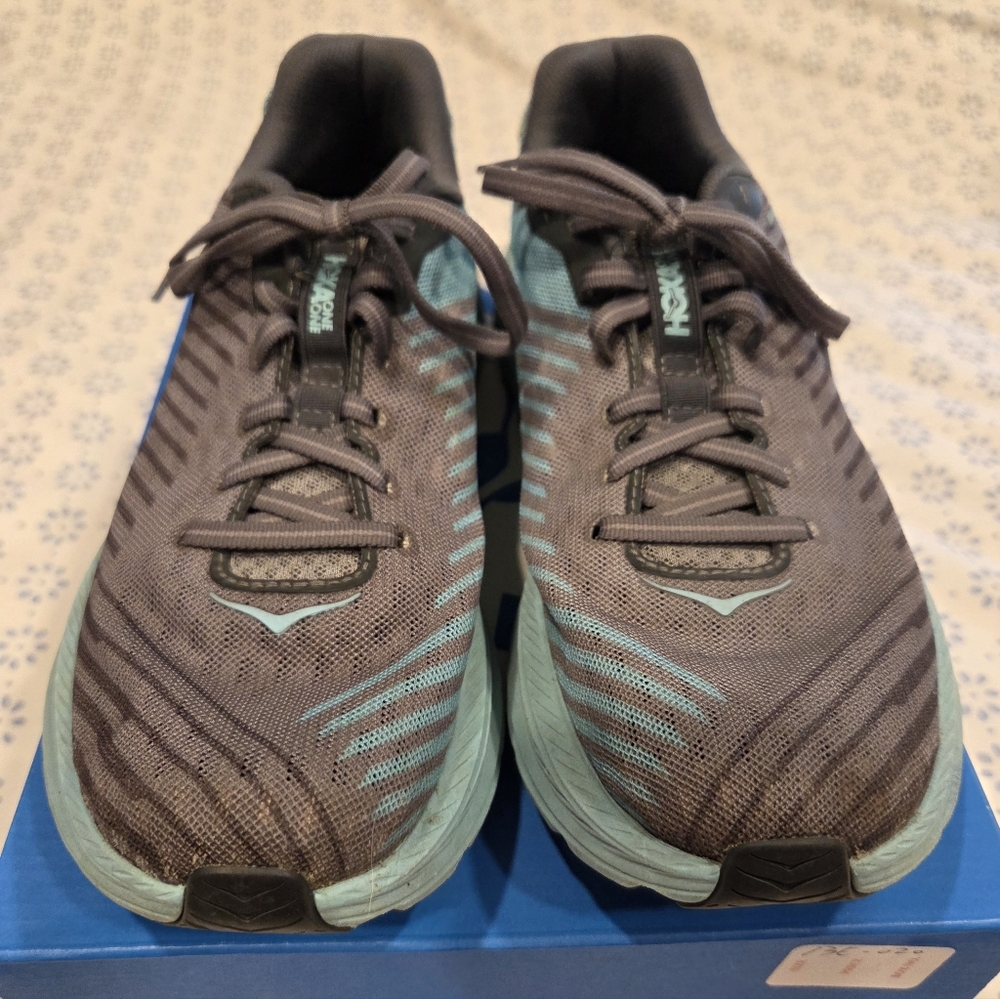 Hoka RINCON Women's Running Shoes - Charcoal Gray & Aqua
